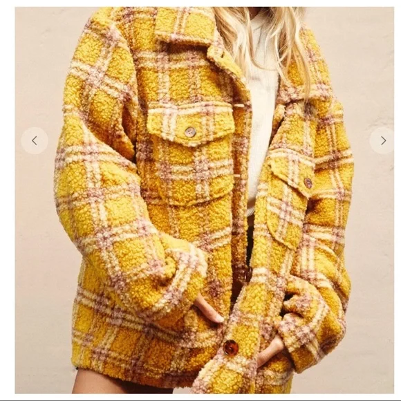 #02 Julia Warm and cozy Plaid Teddy Jacket - Picture 9 of 10